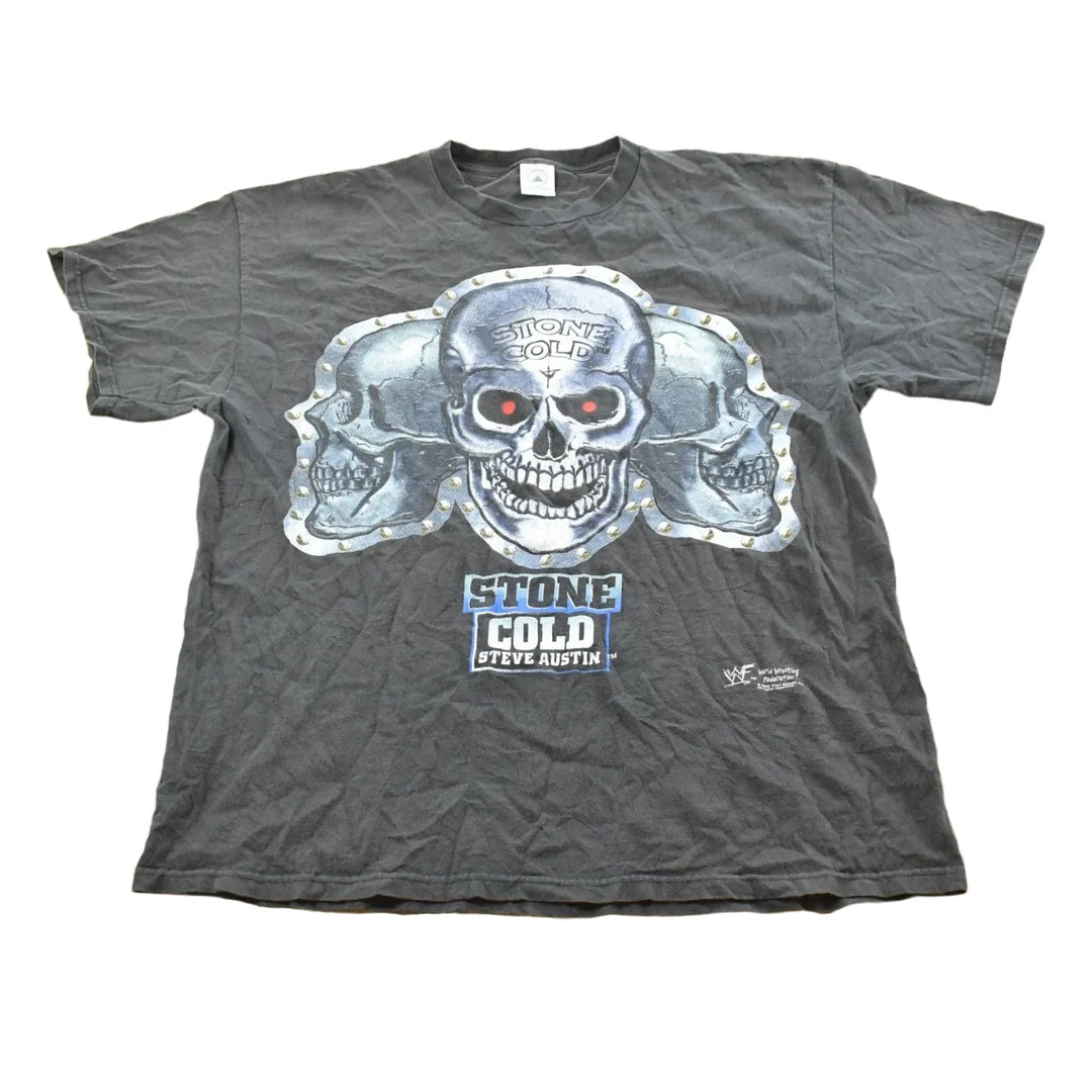 Vintage 1998 Titan Stone Cold Do it the Hard Way Metal Skulls Wrestling T-Shirt Mens XL from propervintagecanada