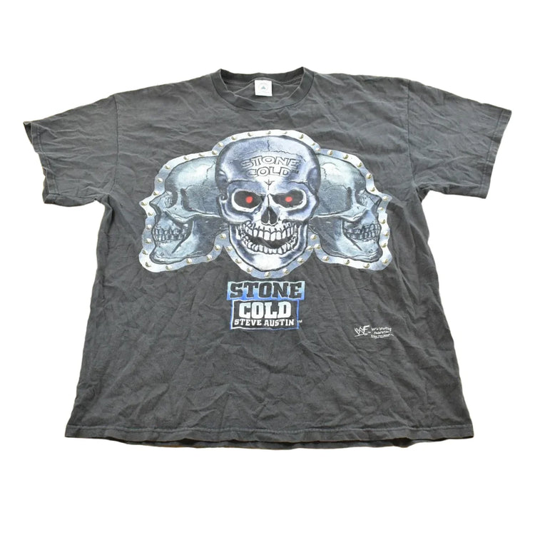 Vintage 1998 Titan Stone Cold Do it the Hard Way Metal Skulls Wrestling T-Shirt Mens XL from propervintagecanada