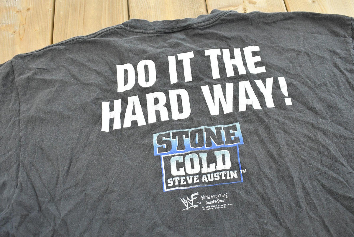Vintage 1998 Titan Stone Cold Do it the Hard Way Metal Skulls Wrestling T-Shirt Mens XL from propervintagecanada