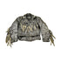 Vintage 1998s Fringed Leather Motorcycle Jacket Men&