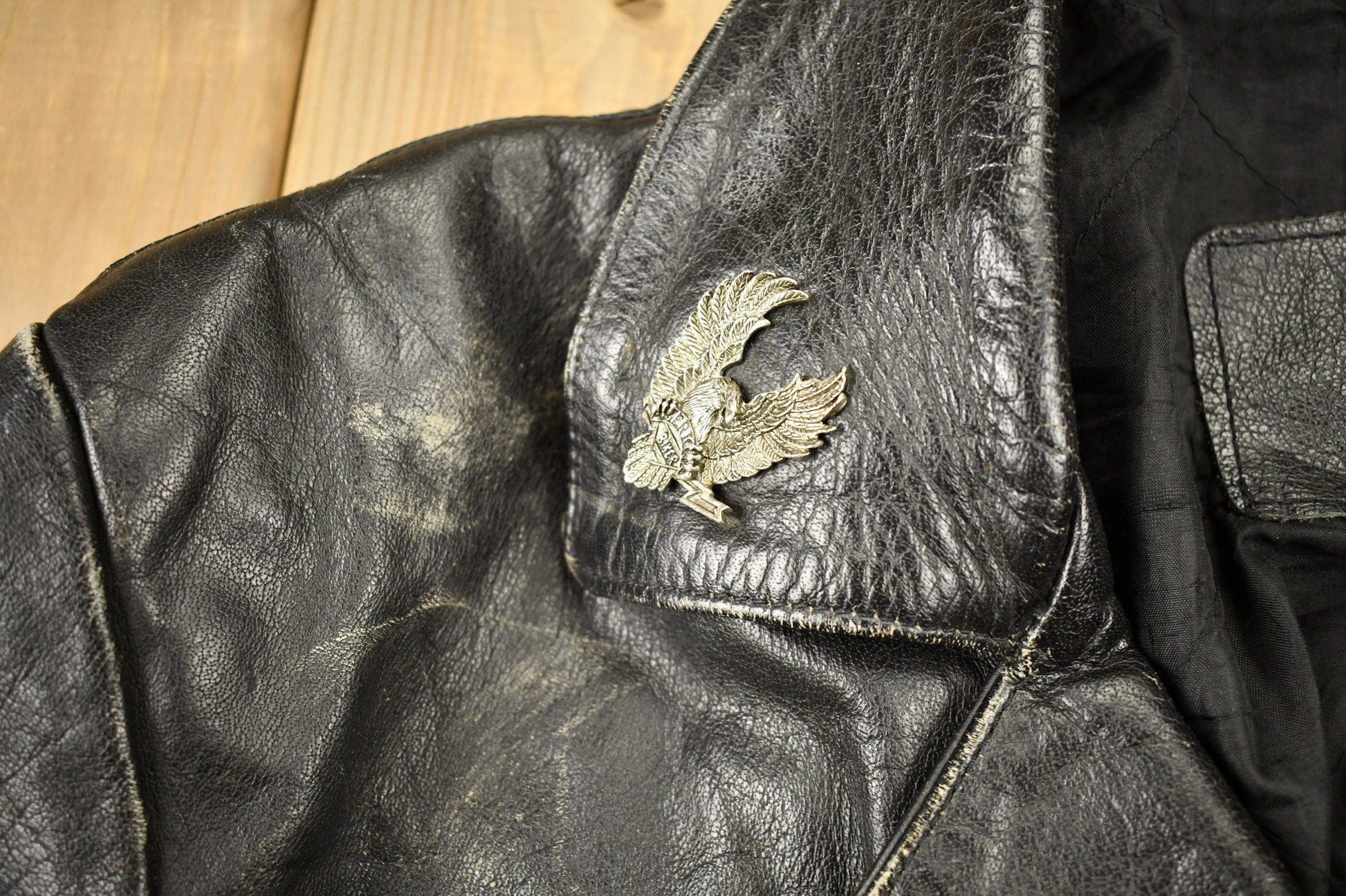 Vintage 1998s Fringed Leather Motorcycle Jacket Men's Large from propervintagecanada