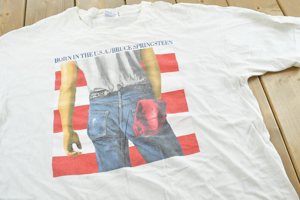 Vintage 1999 Bruce Springsteen Born In The USA Band Concert T-shirt Mens XL from propervintagecanada