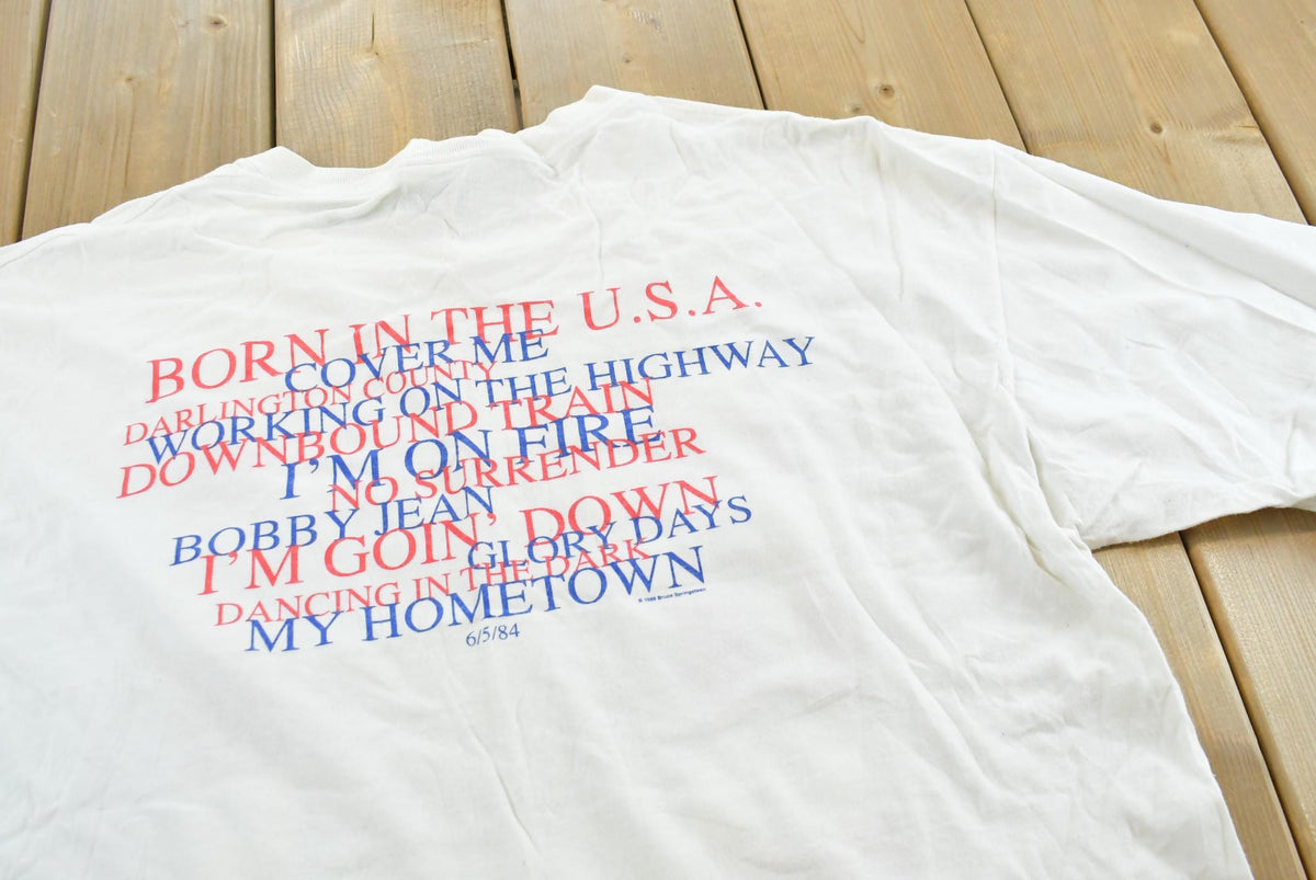 Vintage 1999 Bruce Springsteen Born In The USA Band Concert T-shirt Mens XL from propervintagecanada