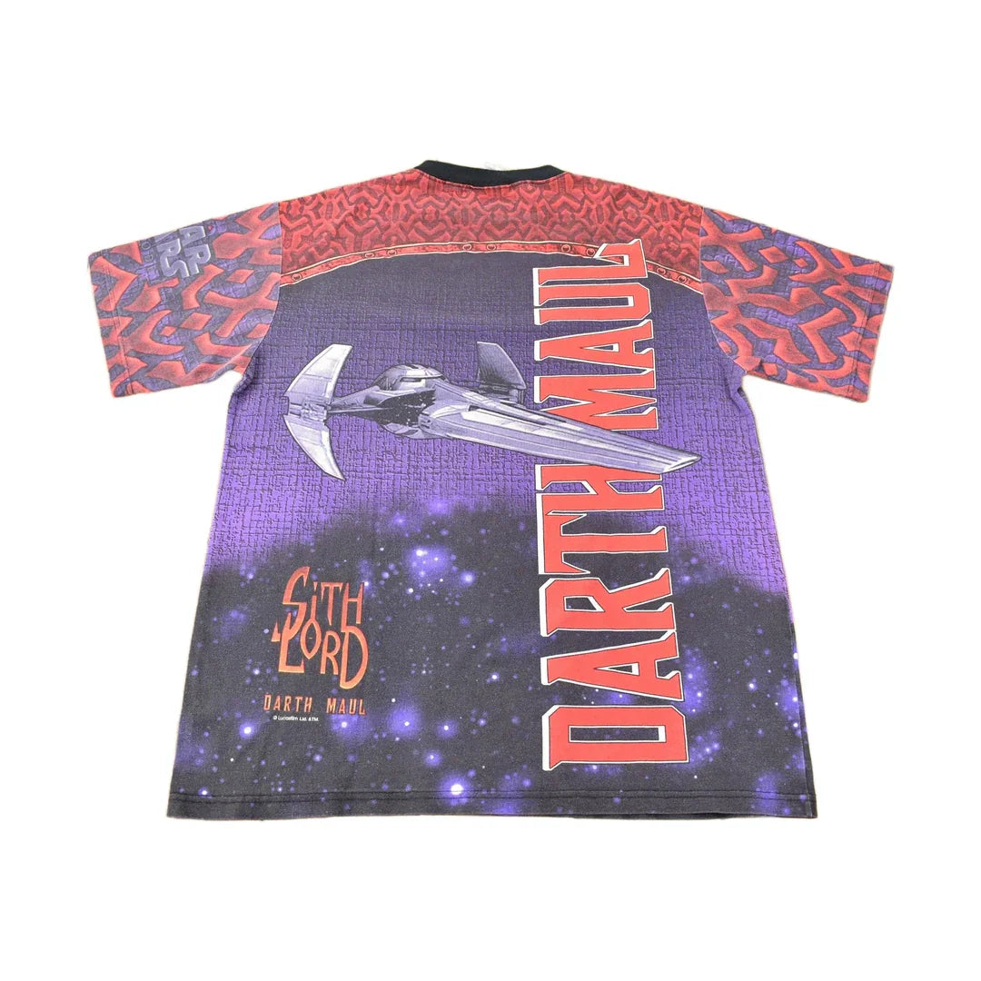 Vintage 1999 Darth Maul Sith Lord All Over Print Star Wars Episode 1 T-Shirt Men's Large from propervintagecanada