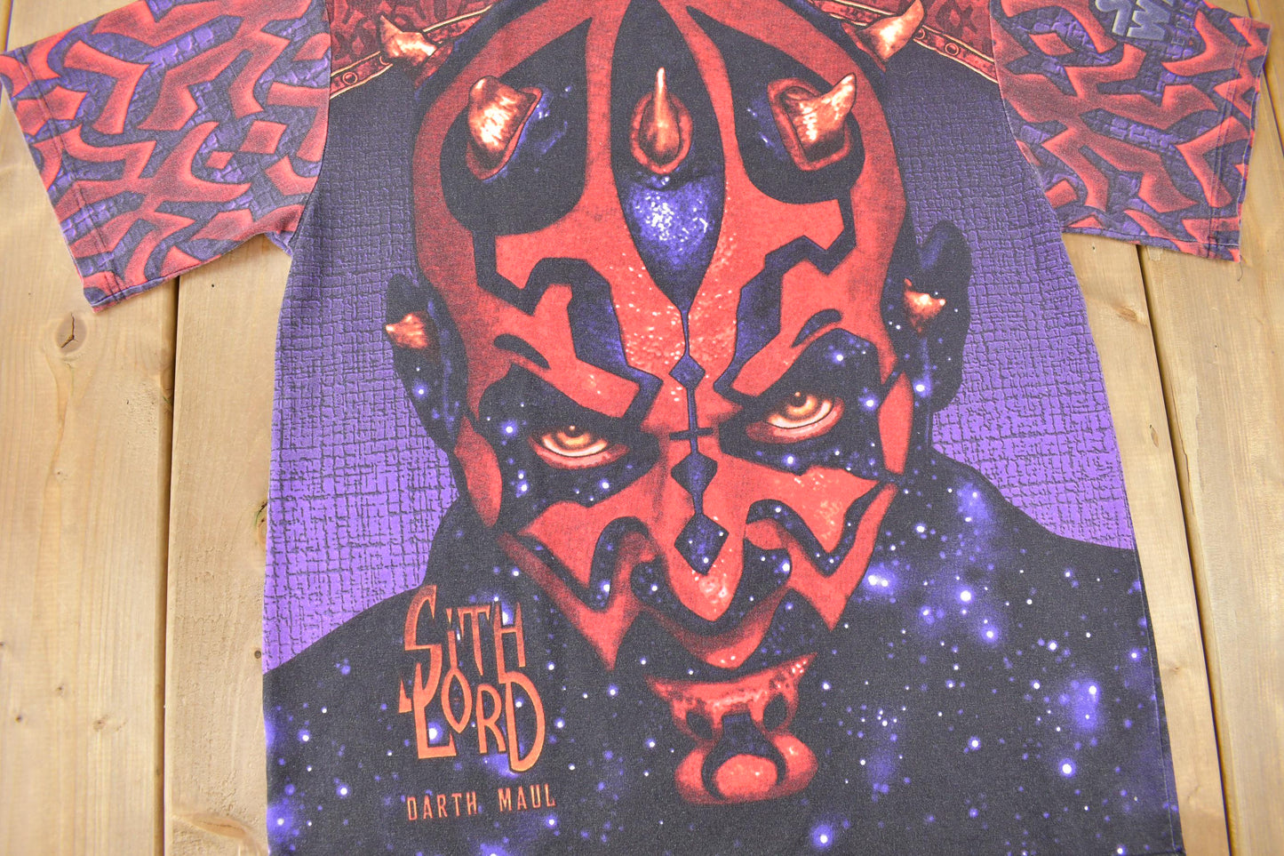 Vintage 1999 Darth Maul Sith Lord All Over Print Star Wars Episode 1 T-Shirt Men's Large from propervintagecanada