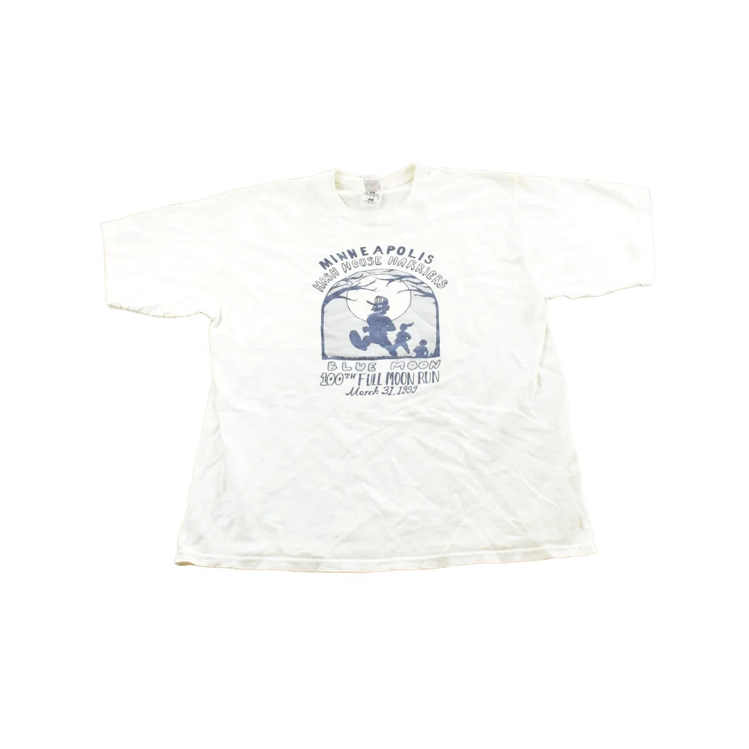 Vintage 1999 Minneapolis Blue Moon Full Moon Run T-Shirt Mens L from propervintagecanada