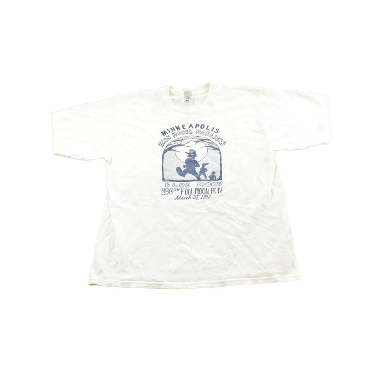 Vintage 1999 Minneapolis Blue Moon Full Moon Run T-Shirt Mens L from propervintagecanada