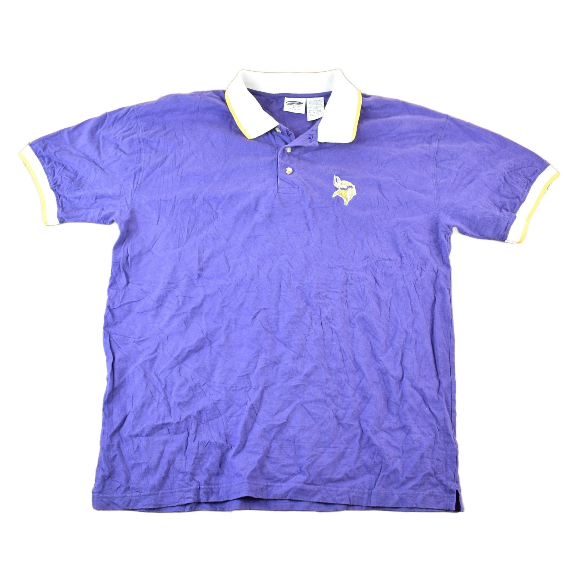Vintage 1999 Minnesota Vikings NFL Embroidered Quarter Button Shirt Mens XL from propervintagecanada