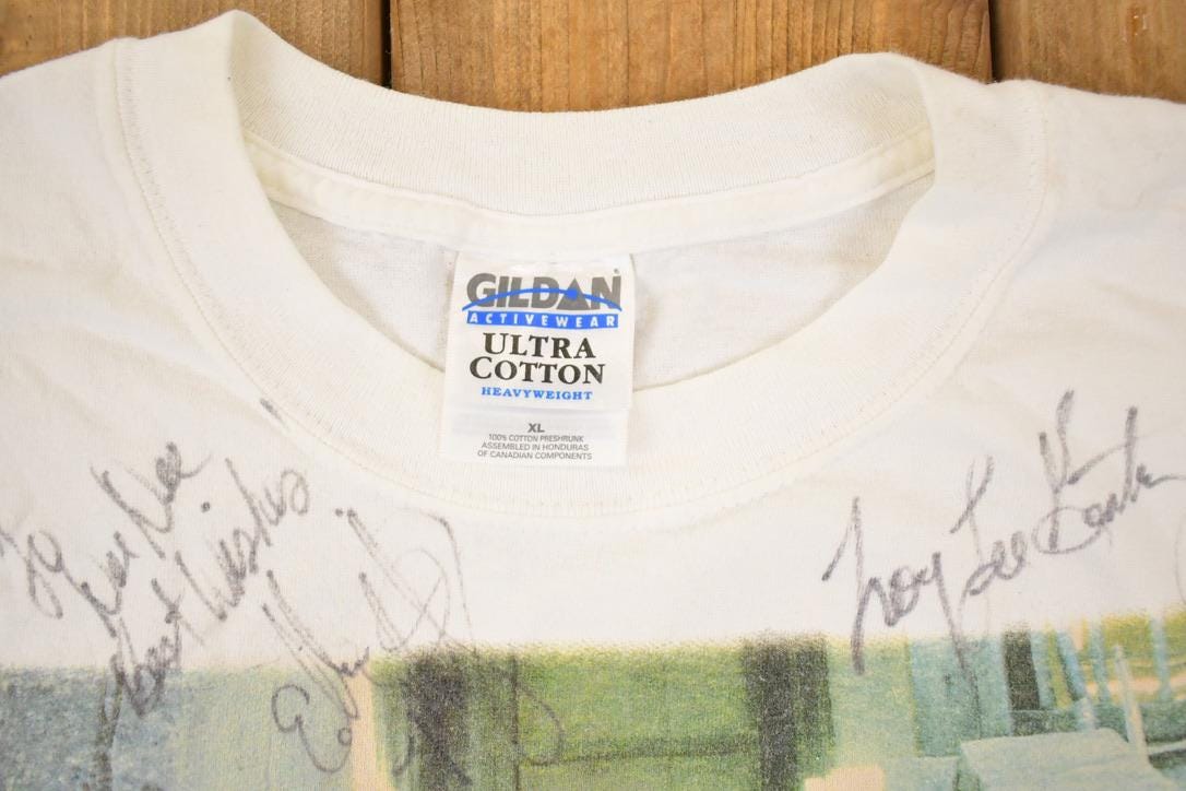 Vintage 1999 Montgomery Gentry Tattoos And Scars Autographed Souvenir Band T-Shirt Men's XL from propervintagecanada