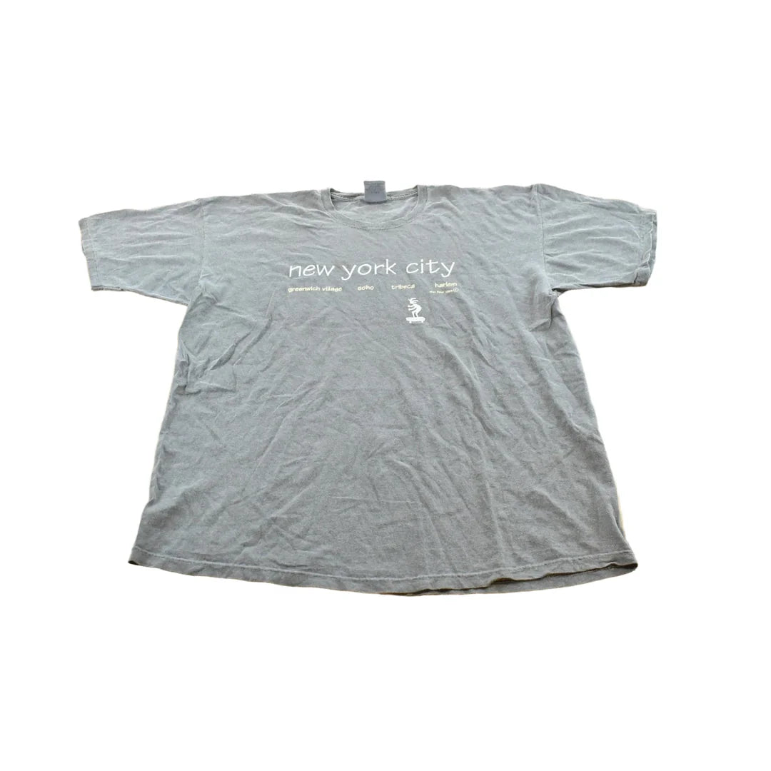 Vintage 1999 New York City Neighbourhood Graphic Souvenir Travel T-Shirt Mens 2XL from propervintagecanada