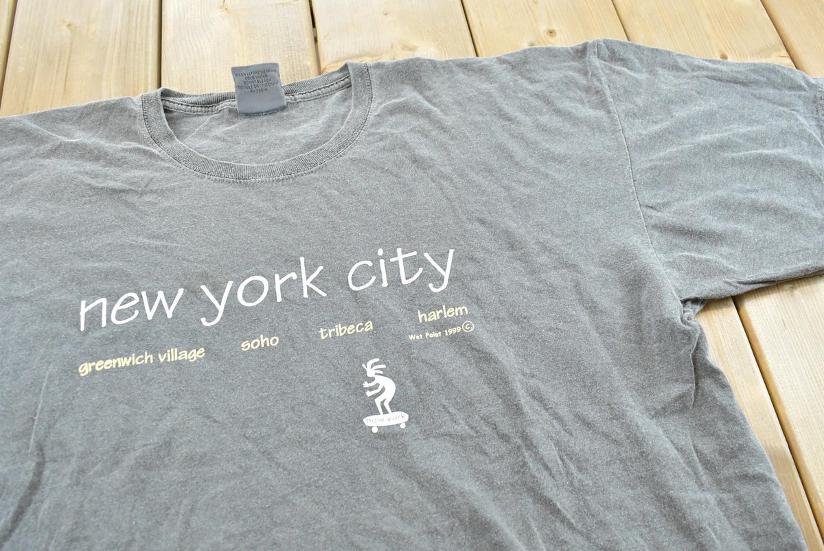 Vintage 1999 New York City Neighbourhood Graphic Souvenir Travel T-Shirt Mens 2XL from propervintagecanada