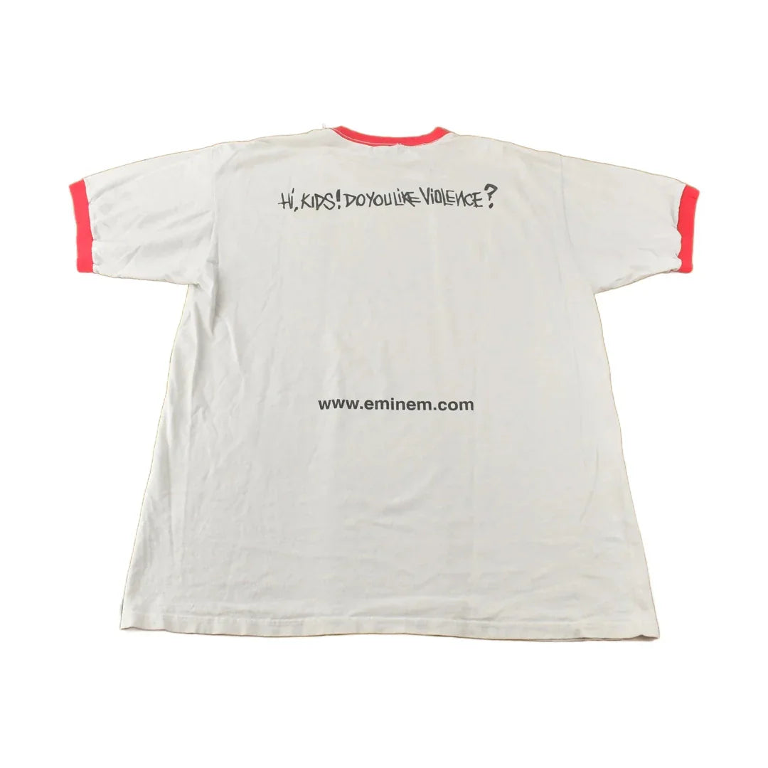 Vintage 1999 Slim Shady Eminem Graphic Ringer T Shirt from propervintagecanada