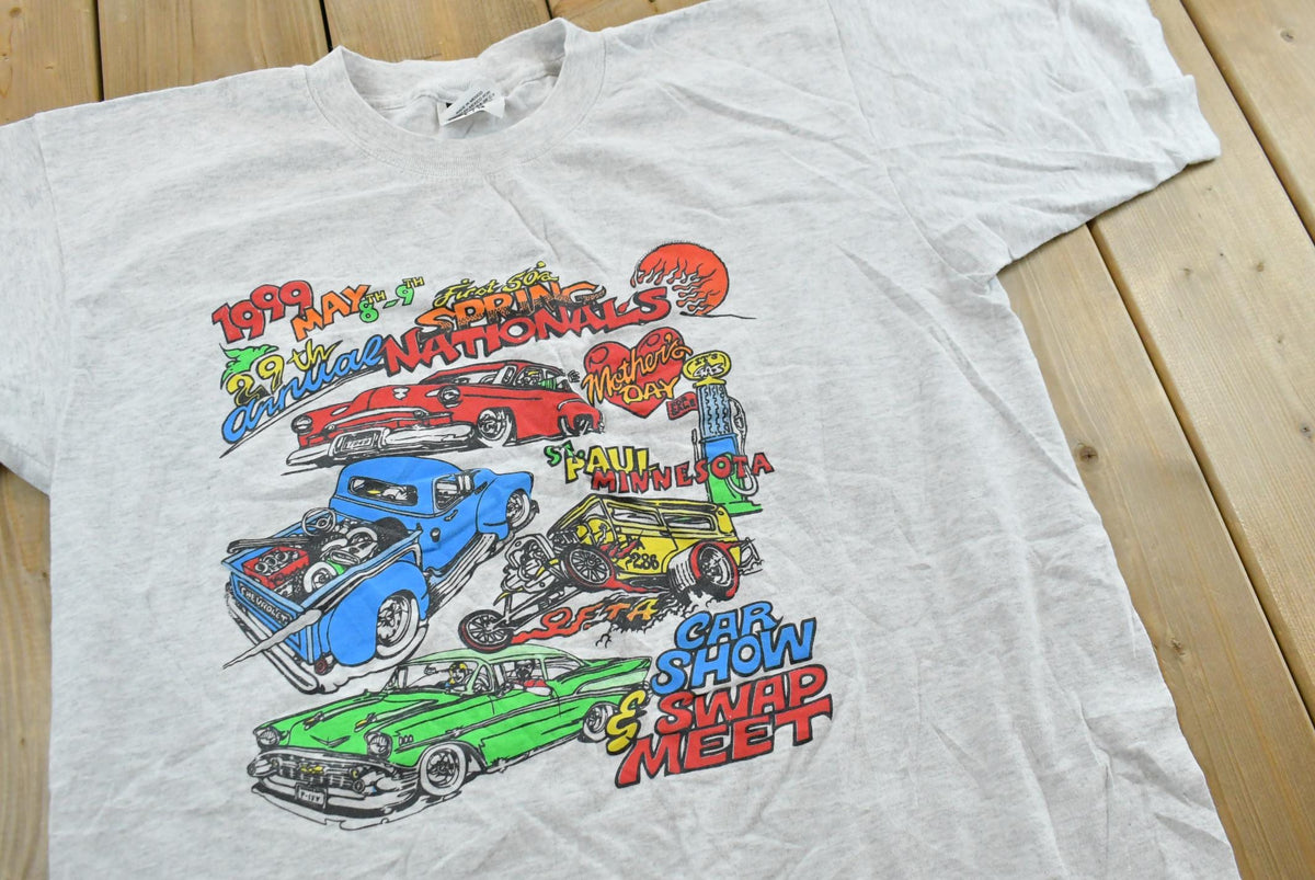 Vintage 1999 Spring Nationals Car Show Swap Meet Minnesota Souvenir T-Shirt Men's L from propervintagecanada