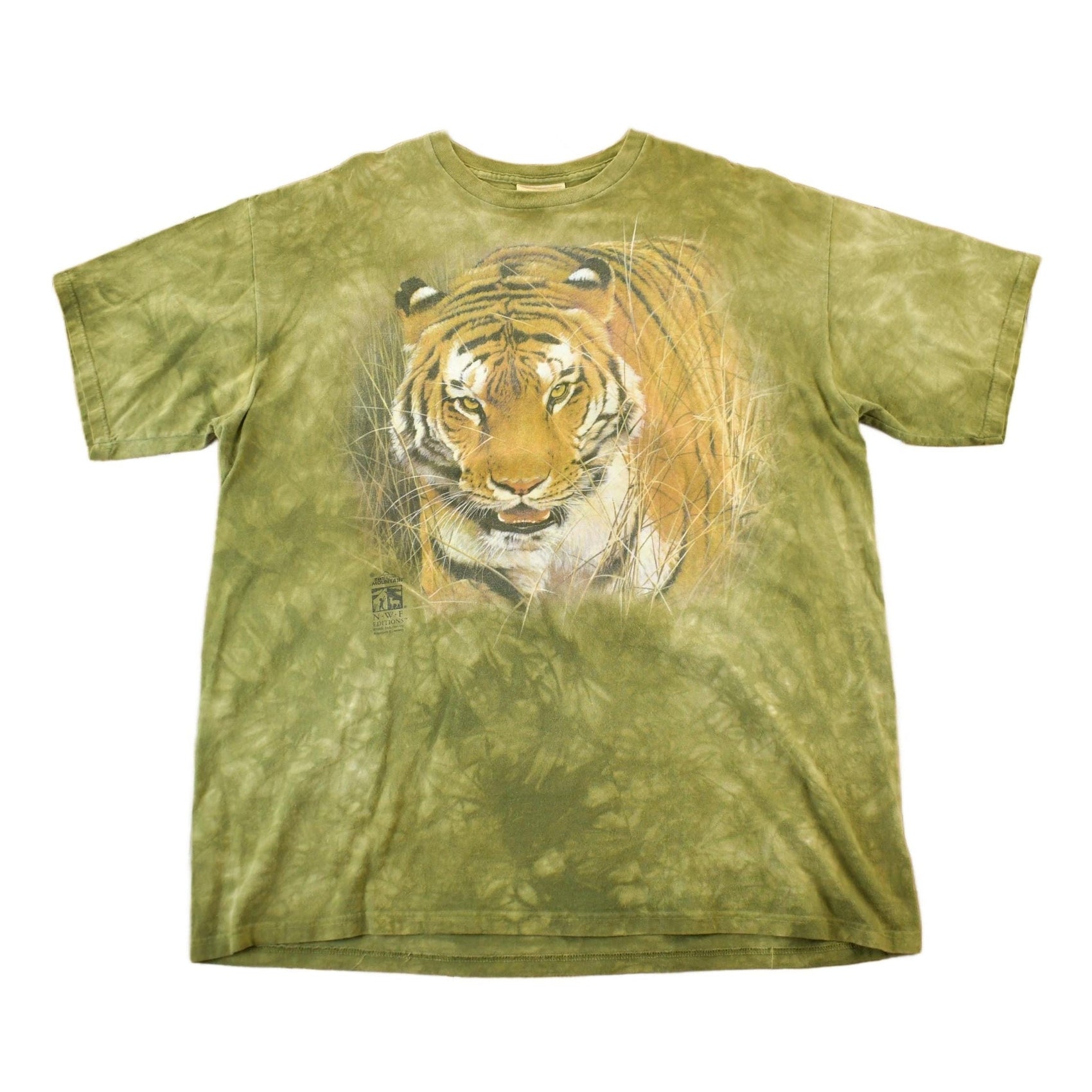 Vintage 1999 The Mountain Tiger Souvenir Graphic Print T-Shirt Men's XL from propervintagecanada