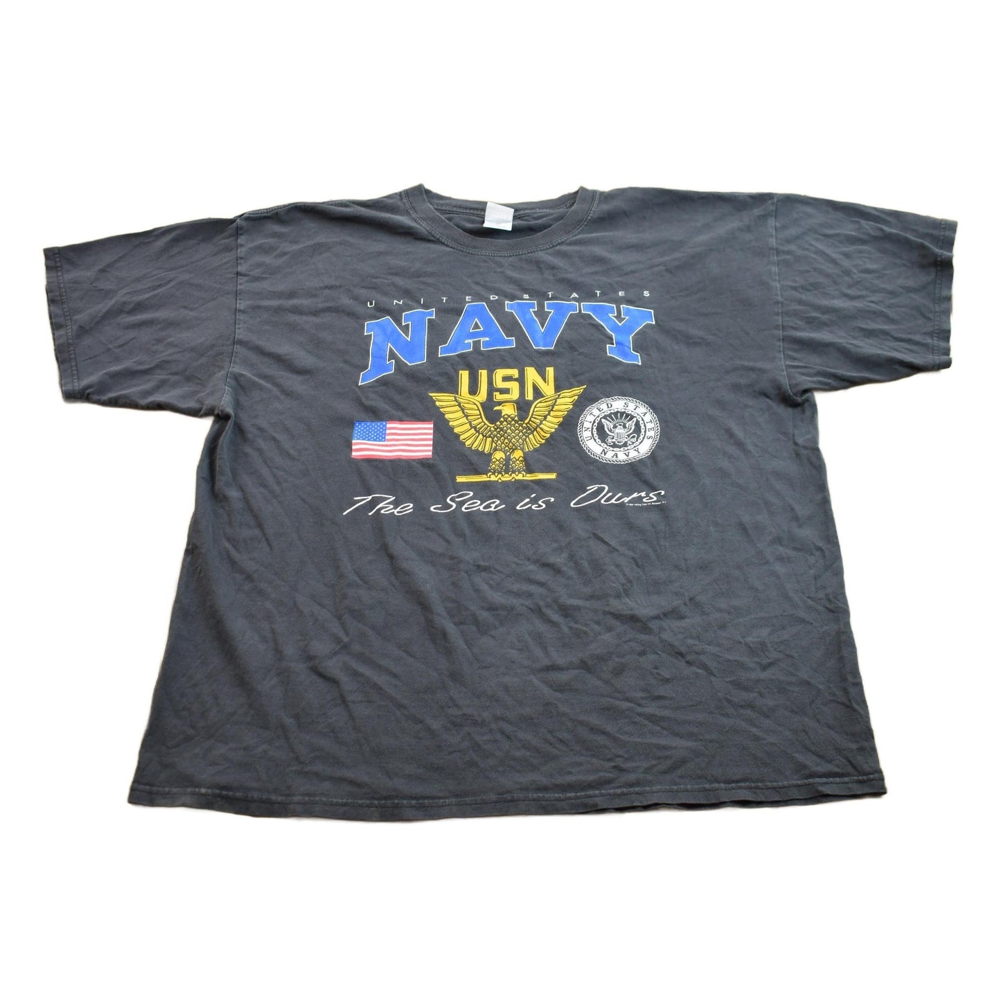 Vintage 1999 United States Navy Graphic T-Shirt Men's 2XL from propervintagecanada
