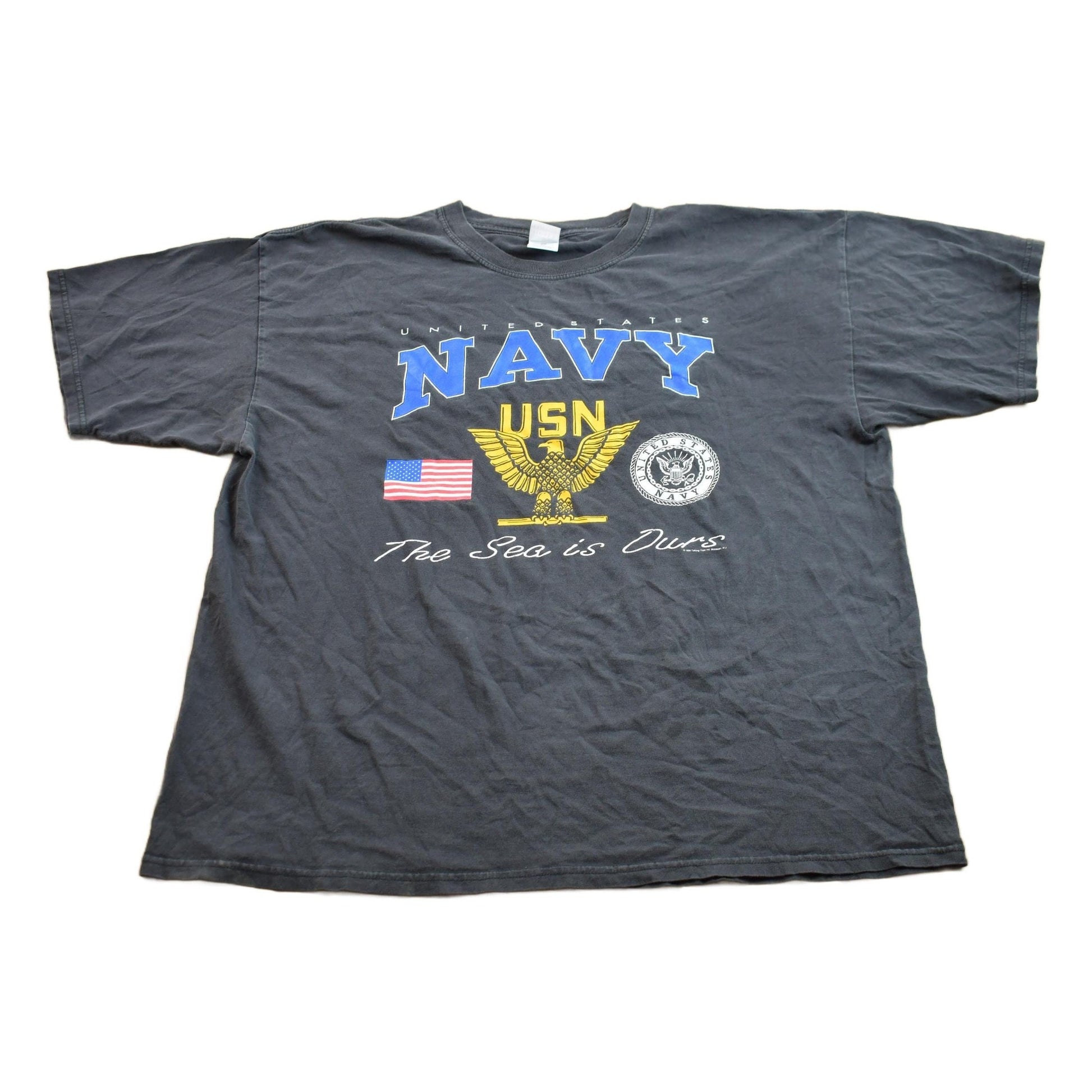 Vintage 1999 United States Navy Graphic T-Shirt Men's 2XL from propervintagecanada