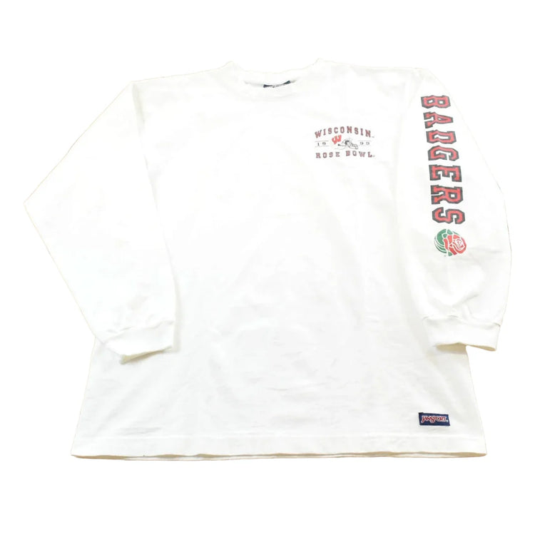 Vintage 1999 University Of Wisconsin Badgers Collegiate Rose Bowl Long Sleeve T-Shirt Mens M from propervintagecanada