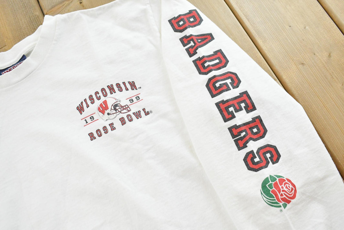 Vintage 1999 University Of Wisconsin Badgers Collegiate Rose Bowl Long Sleeve T-Shirt Mens M from propervintagecanada