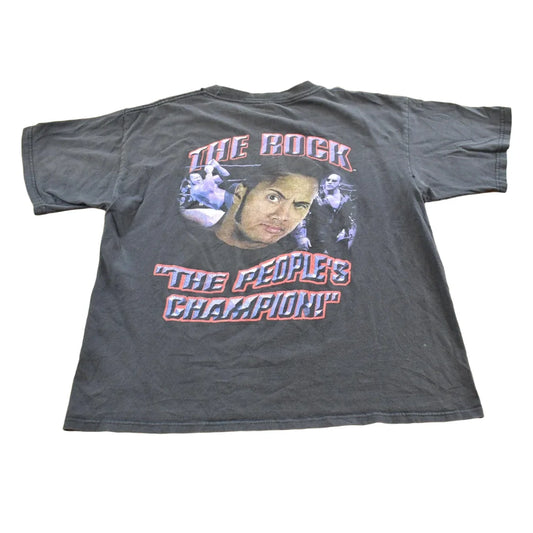Vintage 1999 WWE The Rock Know Your Role Wrestling T-Shirt Mens Men's Large from propervintagecanada