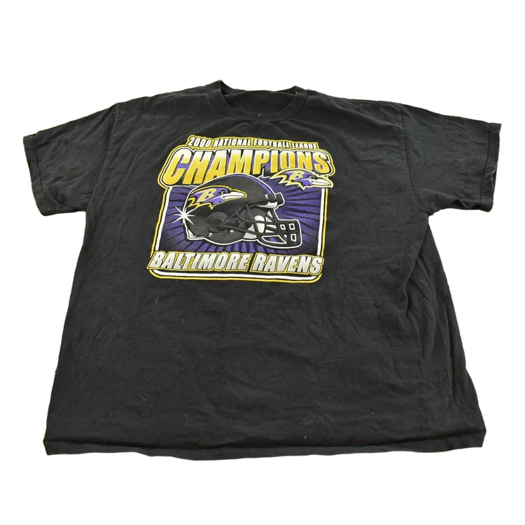 Vintage 2000 Baltimore Ravens NFL Superbowl Champions Graphic T-Shirt Men's XL from propervintagecanada
