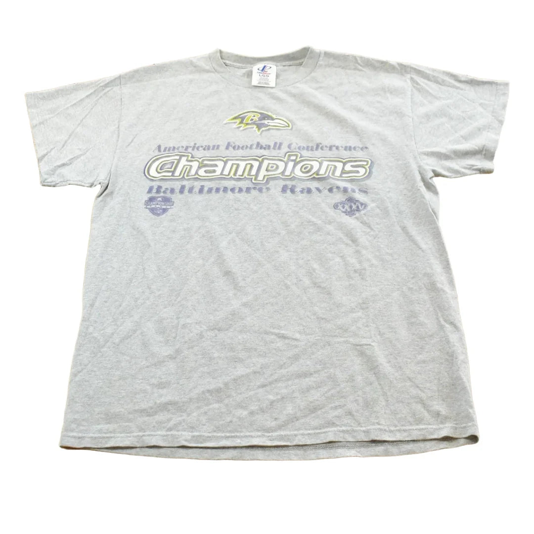Vintage 2000 Baltimore Ravens Super Bowl 35 NFL Graphic T-Shirt Men's L from propervintagecanada