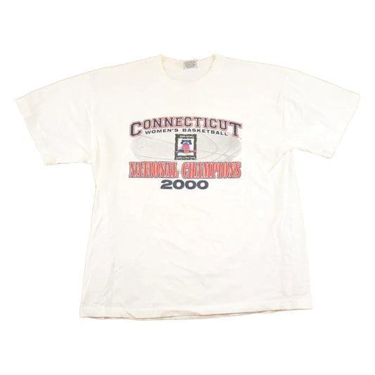 Vintage 2000 Connecticut Women's Basketball Collegiate T-Shirt Women's L from propervintagecanada