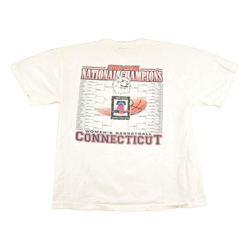 Vintage 2000 Connecticut Women's Basketball Collegiate T-Shirt Women's L from propervintagecanada