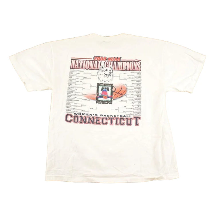 Vintage 2000 Connecticut Women's Basketball Collegiate T-Shirt Women's L from propervintagecanada