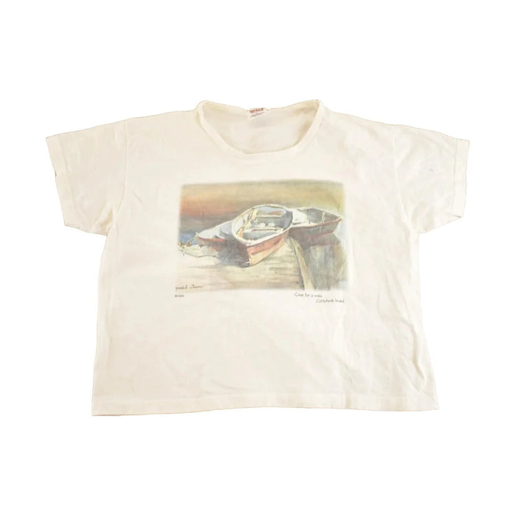 Vintage 2000 Cuttyhunk Island Souvenir Canoe T-Shirt Mens M from propervintagecanada