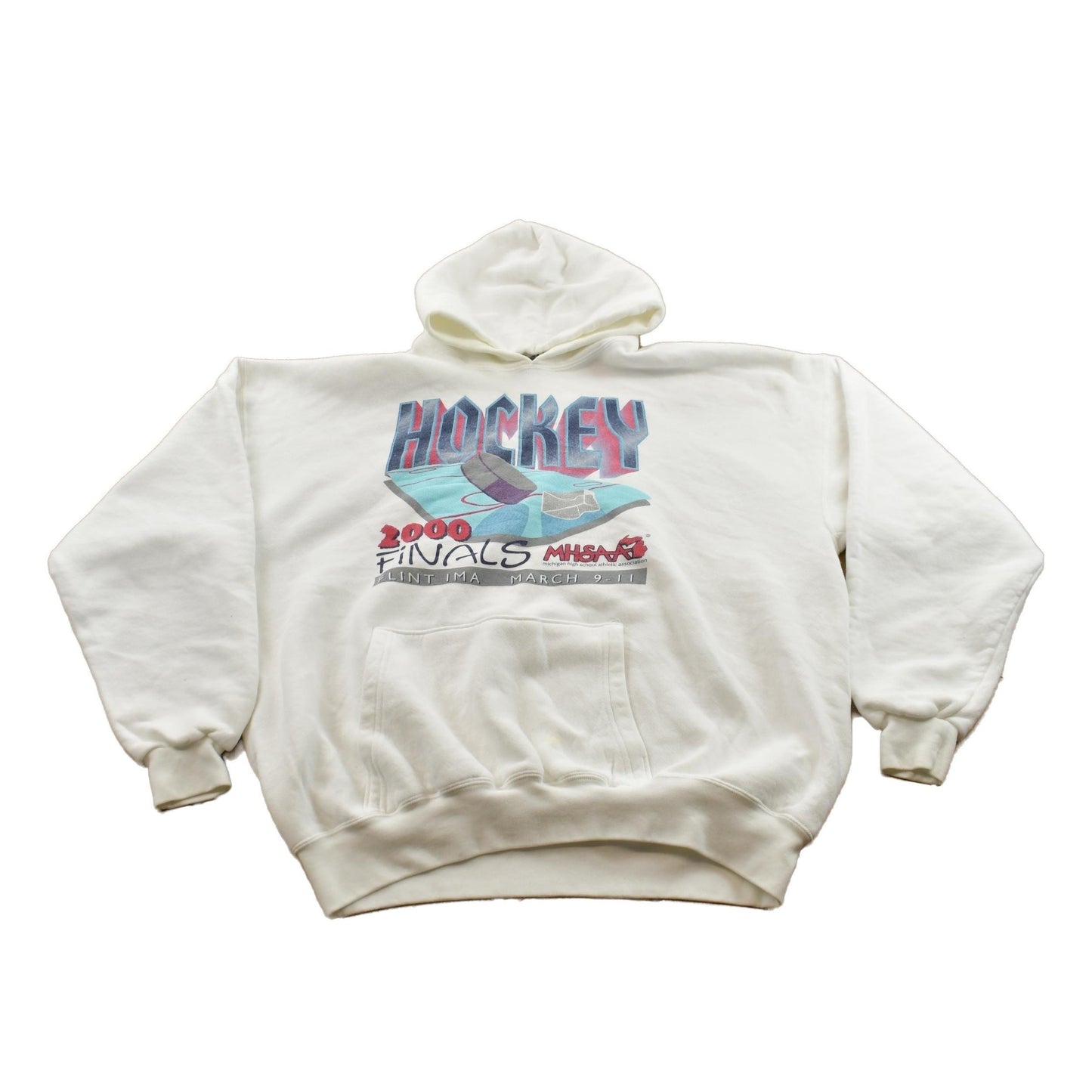 Vintage 2000 Flint Michigan Hockey Finals Champion Collegiate Hoodie Men's 2XL from propervintagecanada