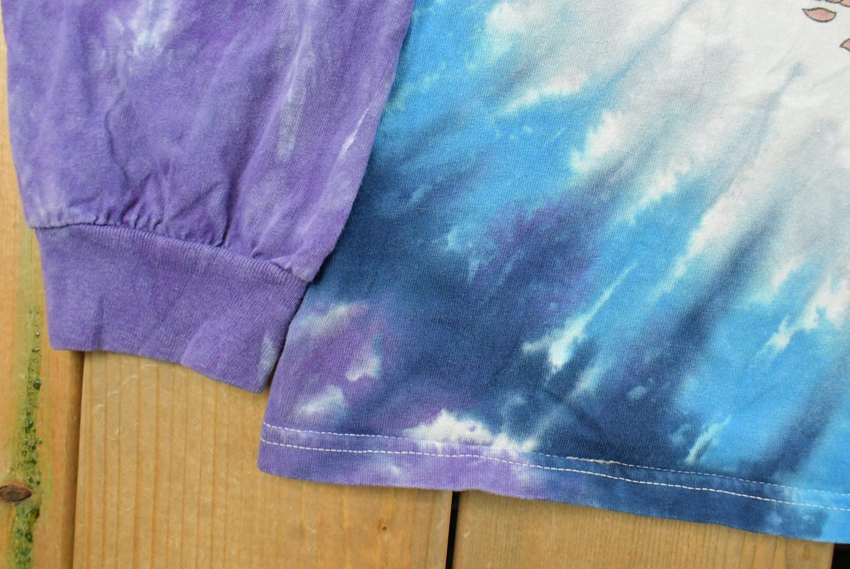 Vintage 2000 Grateful Dead Terrapin Moon Tie Dye Long Sleeve Liquid Blue Band T Shirt Men's L from propervintagecanada