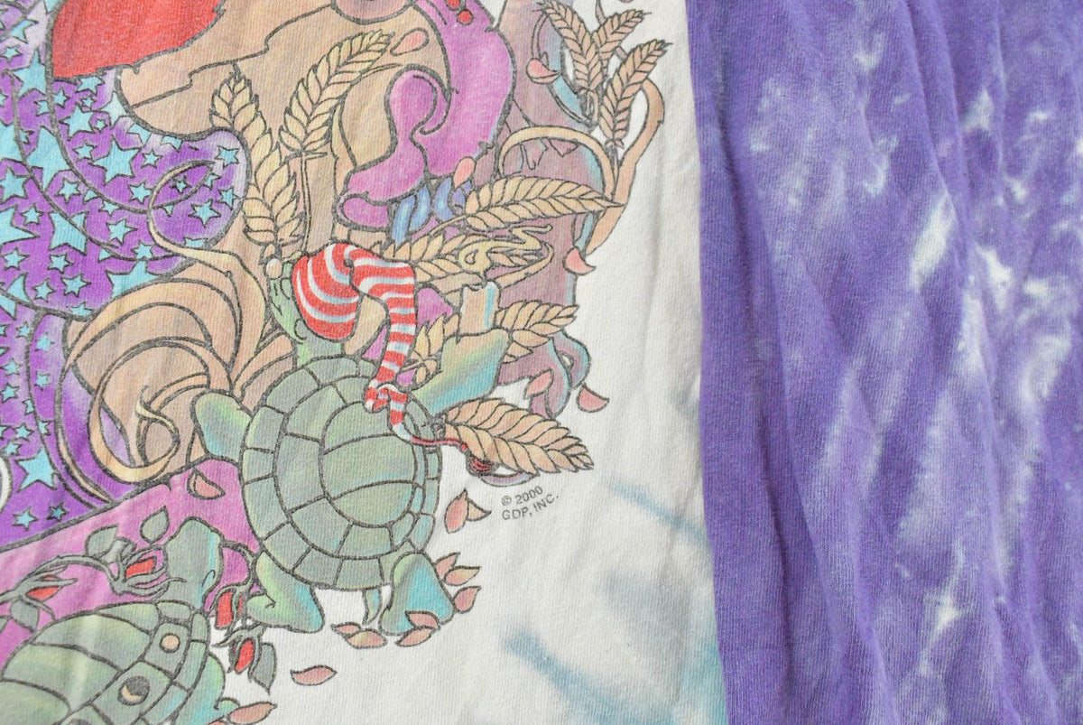 Vintage 2000 Grateful Dead Terrapin Moon Tie Dye Long Sleeve Liquid Blue Band T Shirt Men's L from propervintagecanada