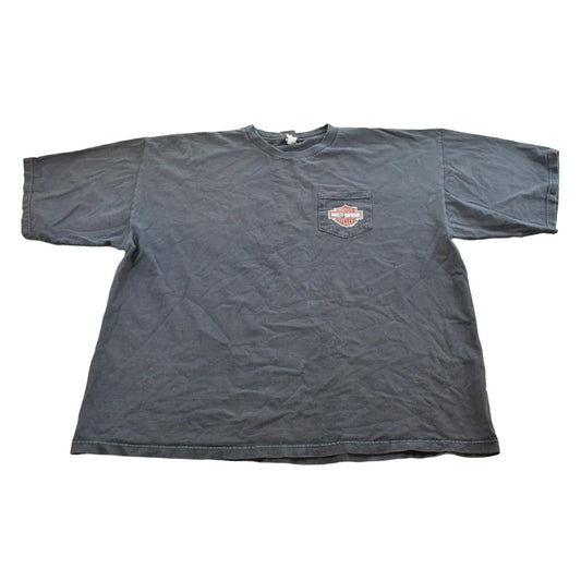 Vintage 2000 Harley Davidson Columbus Ohio Logo Pocket T-Shirt Men's 3XL from propervintagecanada