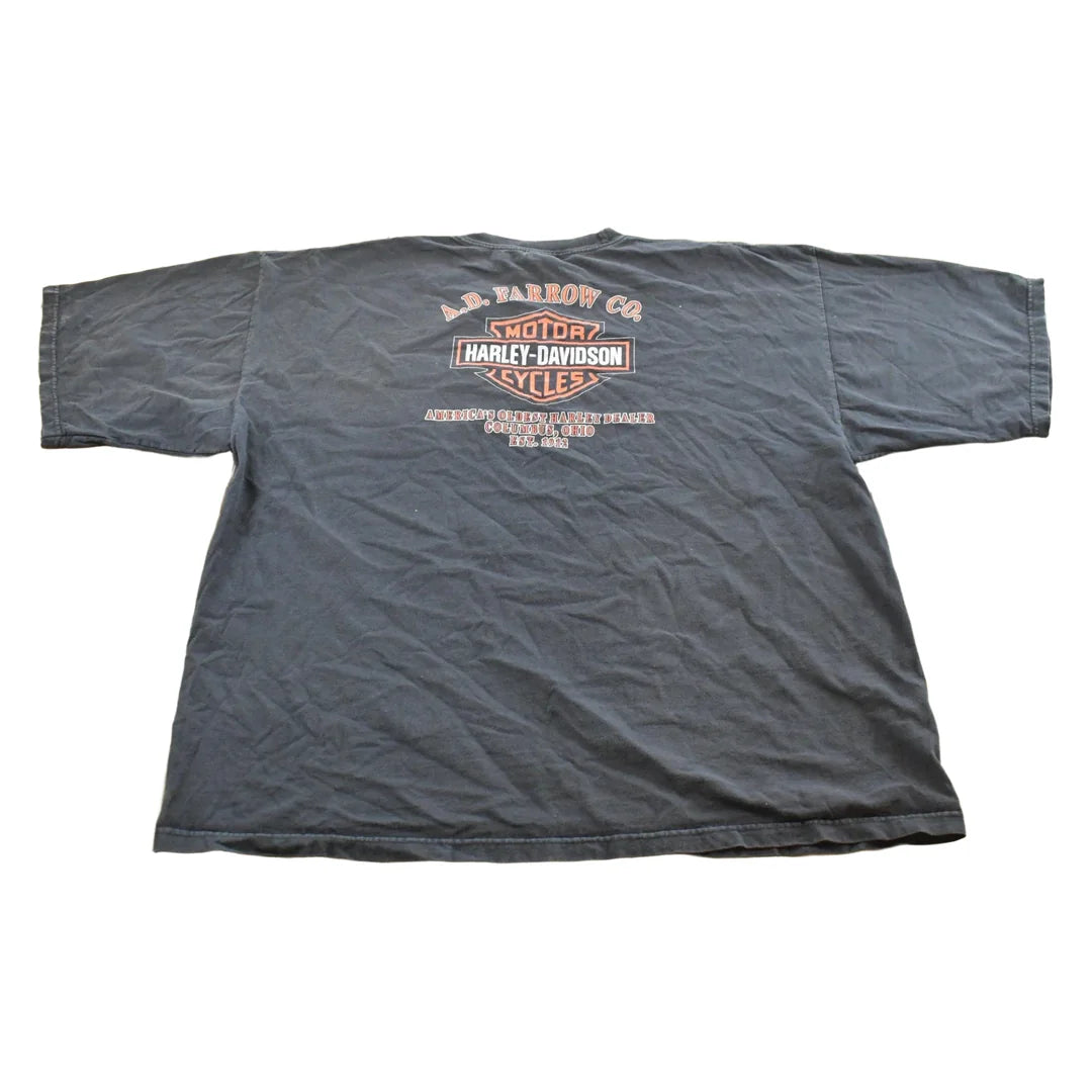 Vintage 2000 Harley Davidson Columbus Ohio Logo Pocket T-Shirt Men's 3XL from propervintagecanada