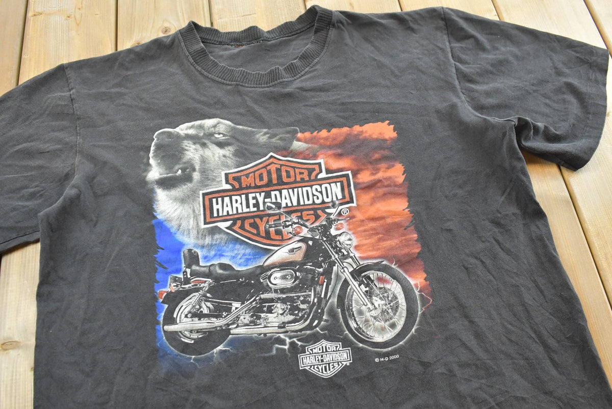 Vintage 2000 Harley Davidson Niagara Ontario Canada Wolf T-Shirt Men's XL from propervintagecanada