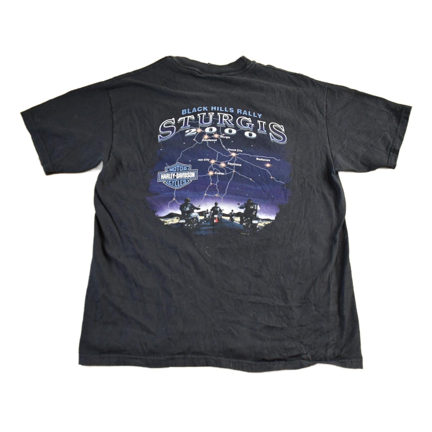 Vintage 2000 Harley Davidson Sturgis Black Hills Rally T-Shirt Men's Large from propervintagecanada