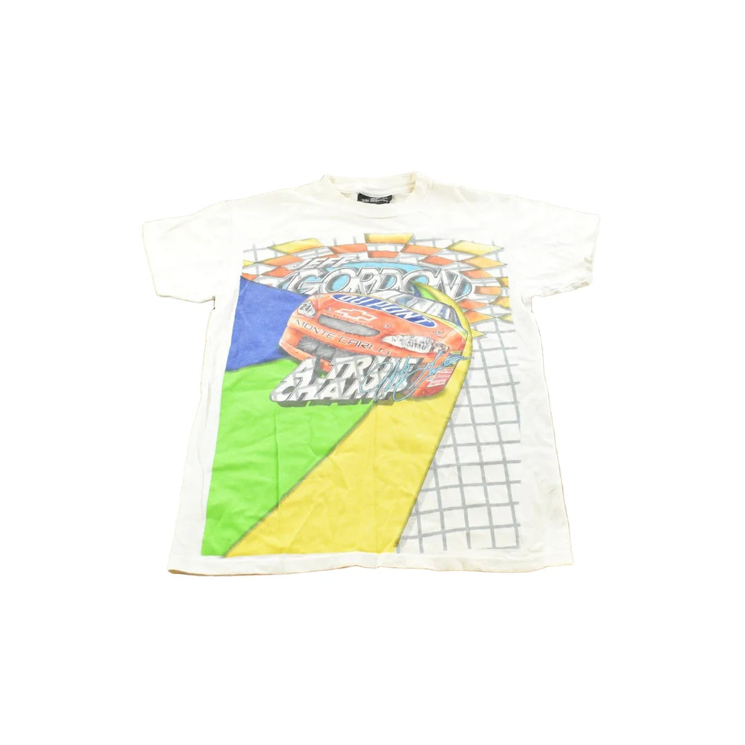 Vintage 2000 Jeff Gordon A True Champion NASCAR Racing T-Shirt Youth M from propervintagecanada