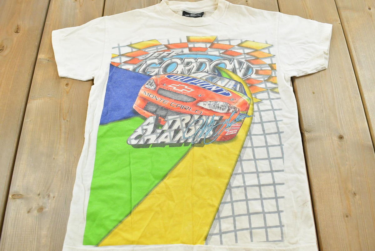 Vintage 2000 Jeff Gordon A True Champion NASCAR Racing T-Shirt Youth M from propervintagecanada
