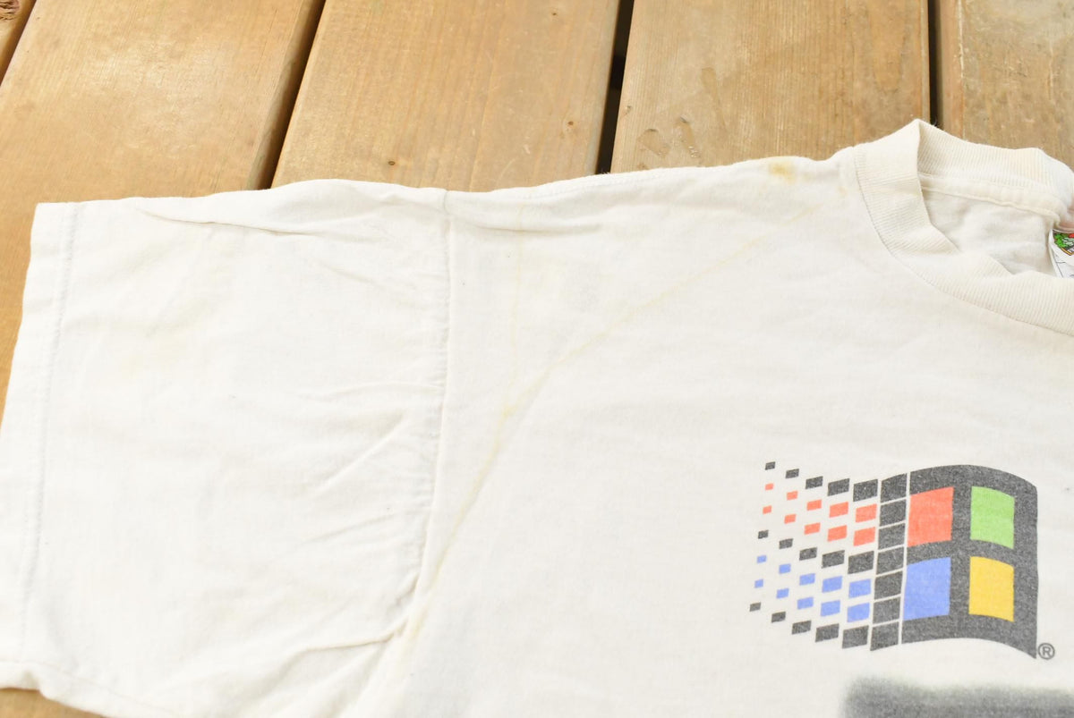 Vintage 2000 Microsoft Windows TechNet IT Souvenir T-Shirt Mens L from propervintagecanada