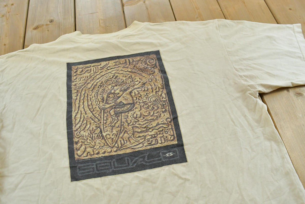 Vintage 2000 Squalo Mayan Art Surfing T-Shirt Men's XL from propervintagecanada