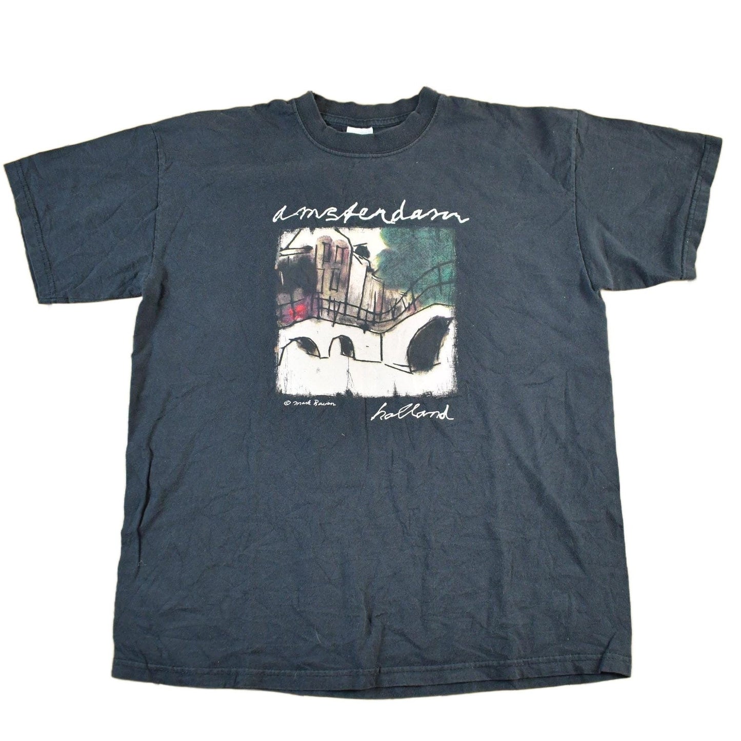 Vintage 2000s Amsterdam Mark Raven Art T-Shirt Men's Medium from propervintagecanada