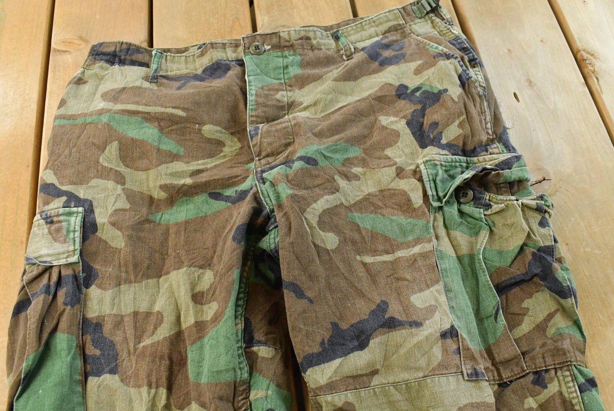Vintage 2000s Army Military Woodland Camo Cargo Pants Men's XL from propervintagecanada