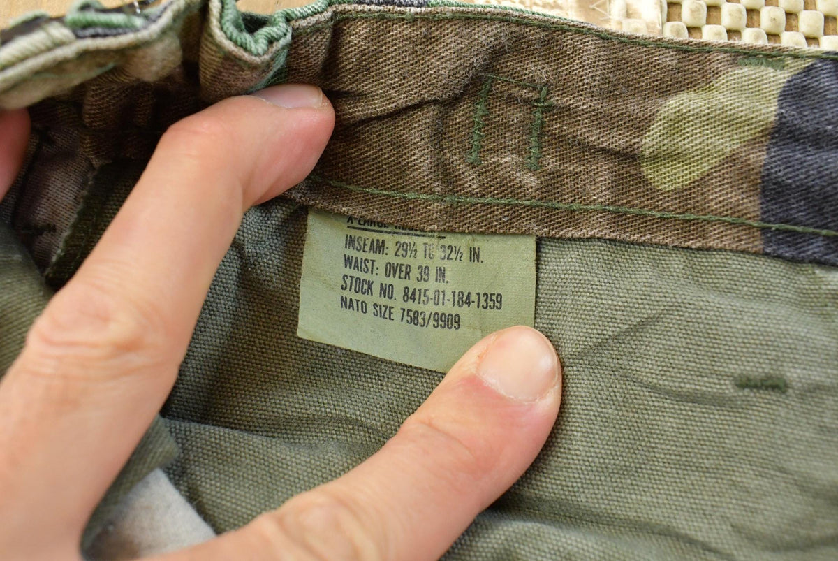 Vintage 2000s Army Military Woodland Camo Cargo Pants Men's XL from propervintagecanada