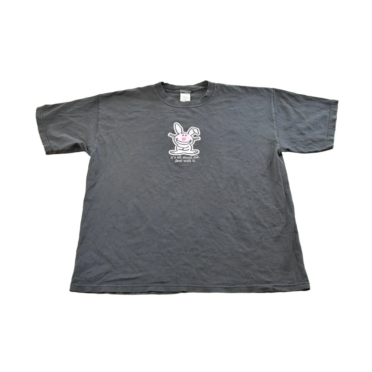 Vintage 2000s Black Jack Jim Benton Happy Bunny All About Me T-Shirt Mens XL from propervintagecanada