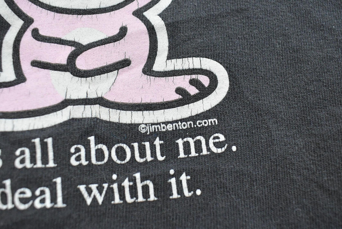 Vintage 2000s Black Jack Jim Benton Happy Bunny All About Me T-Shirt Mens XL from propervintagecanada