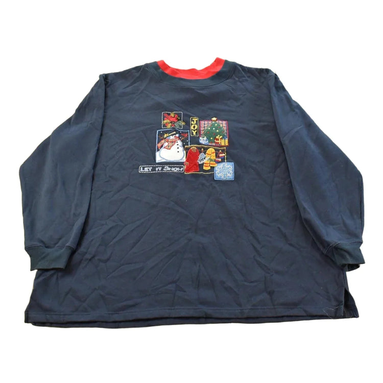 Vintage 2000s Bobbie Brooks Cute Snowman Crewneck Sweatshirt Women's 2XL from propervintagecanada
