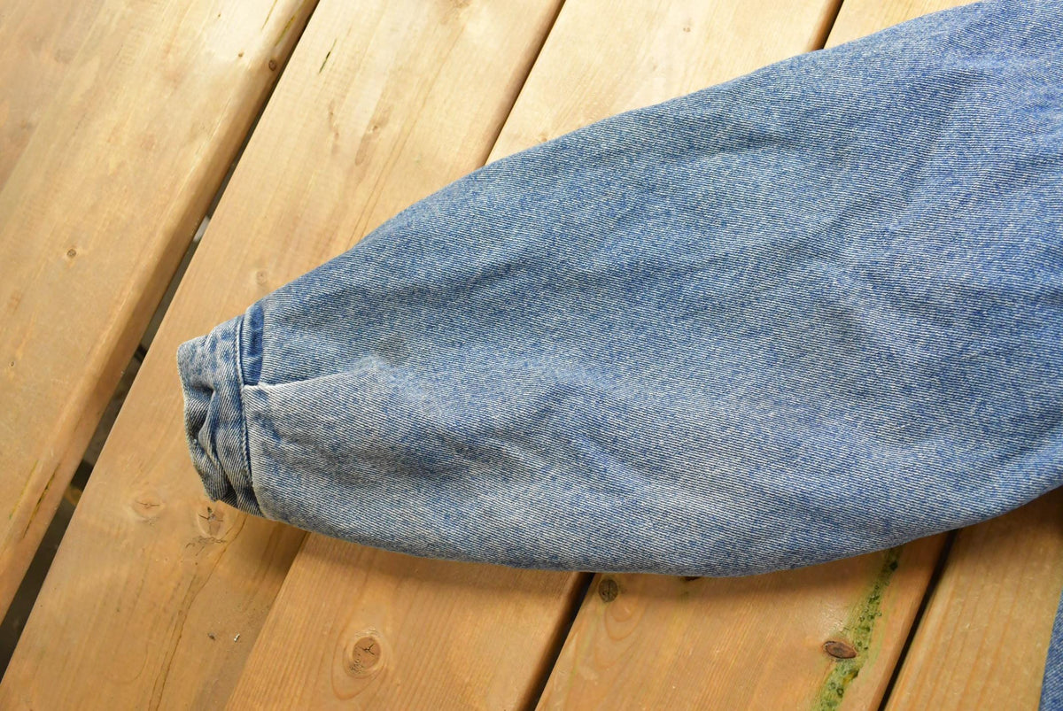 Vintage 2000s Bugle Boy Denim Jean Sherpa Jacket Men's L / Outdoorsman / 00s Streetwear / Y2K Outerwear from propervintagecanada