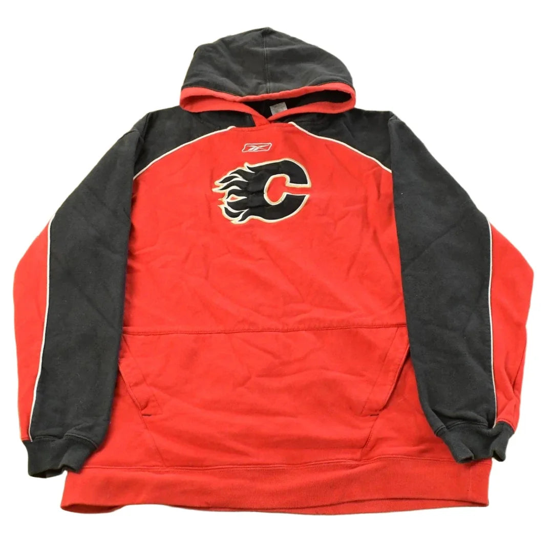 Vintage 2000s Calgary Flames NHL Hoodie Sweatshirt Youth XL from propervintagecanada