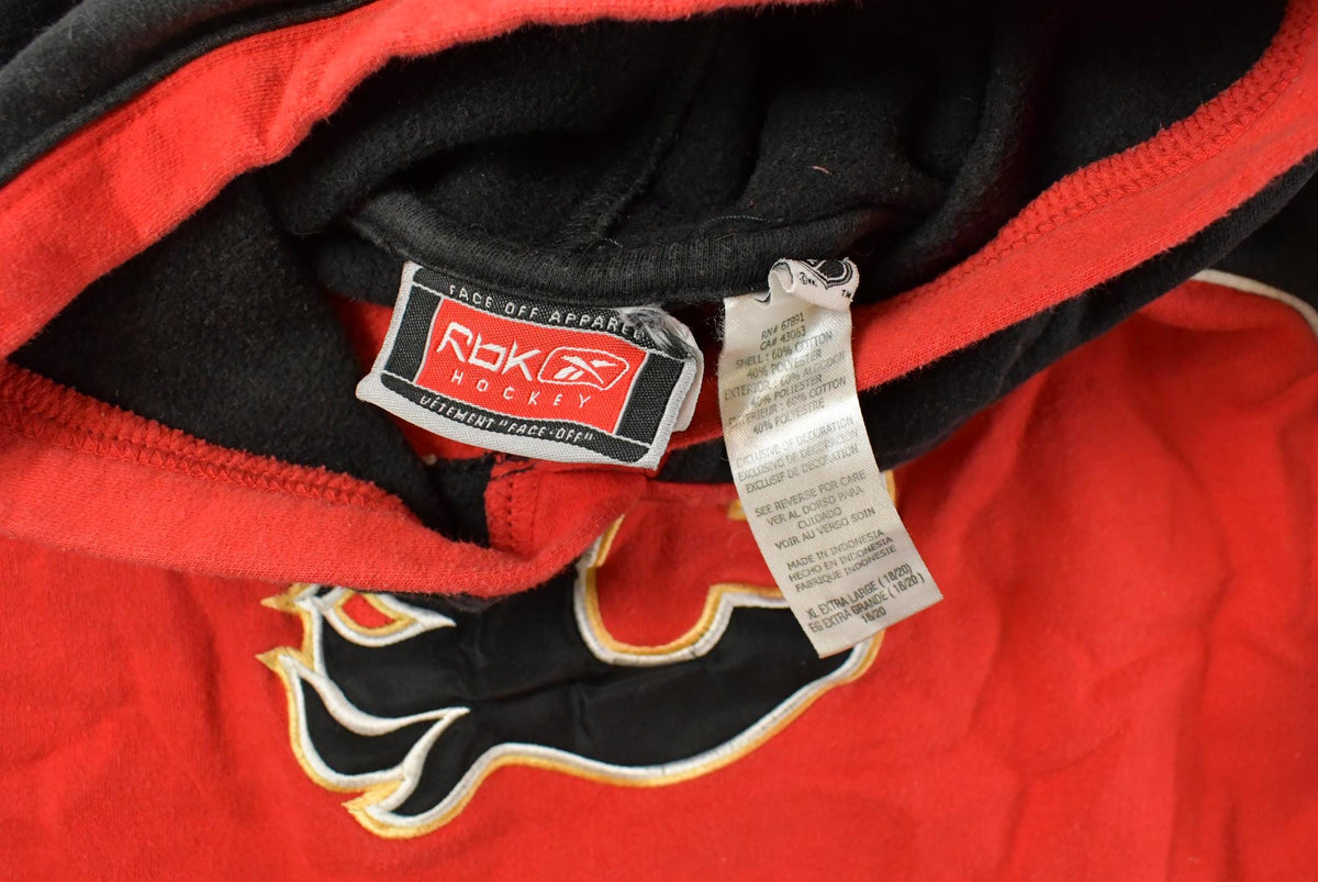 Vintage 2000s Calgary Flames NHL Hoodie Sweatshirt Youth XL from propervintagecanada