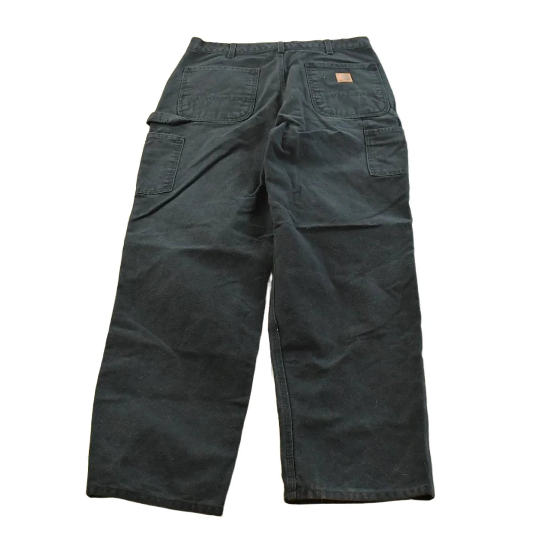 Vintage 2000s Carhartt Black Canvas Pants Men's 31 x 30 from propervintagecanada